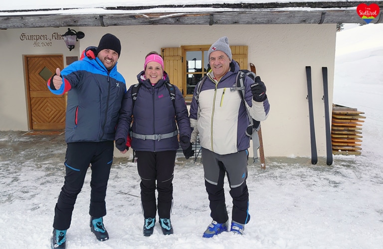 Wintertour zur Gampenalm - Ankunft bei der Gampenalm
