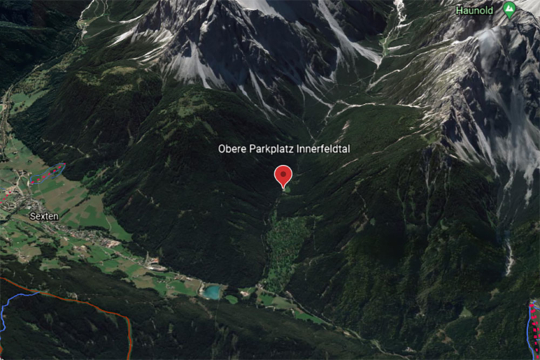 Parkplatz-Dreischusterhütte